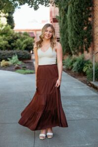 Boho Maxi Skirt with Tank Top 