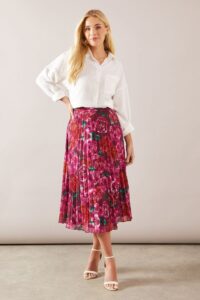 Pleated Skirt with a Fitted Tee 