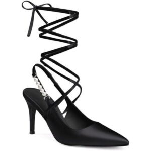 Strappy Heels & Satin Choker